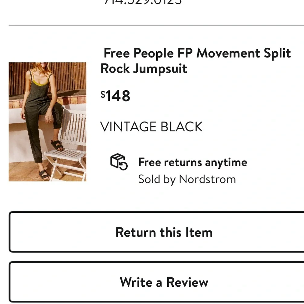 Free People FP movement split rock jumpsuit - Picture 2 of 8